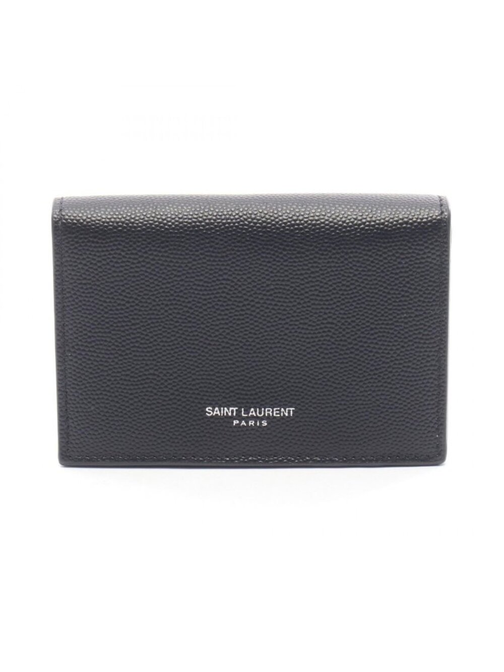 Saint Laurent Paris Card Case Black Leather